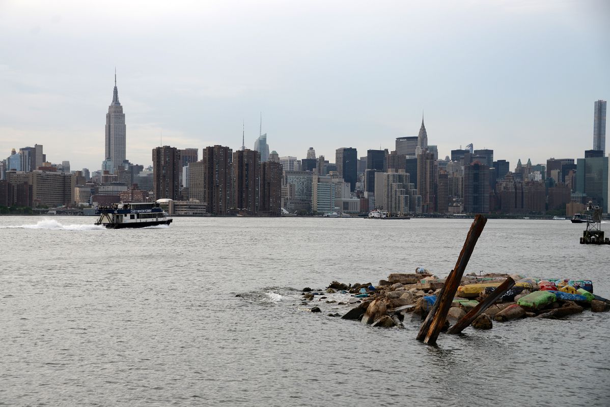 46-3 Manhattan From Empire State Building To Chrysler Building And 432 Park Ave From East River State Park Williamsburg New York